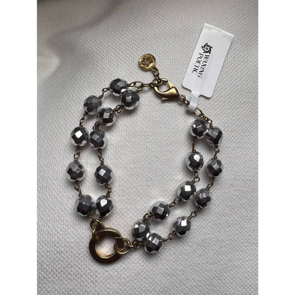 NEW WAXING POETIC brass ensemble bracelet in silver